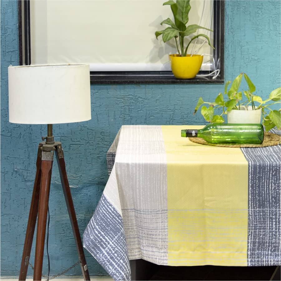 Premium Water & Stain Resistant Floral Dining Table Cover (Linen-Blend, 300 GSM)