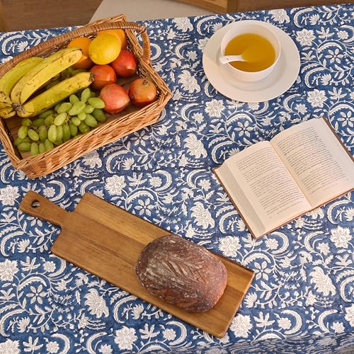 Jaipuri Hand Block Print Cotton Tablecloth (Handcrafted Floral)