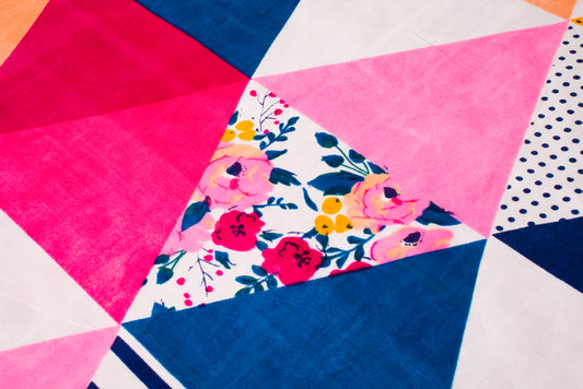 Multicolor Geometric Print Cotton Bedsheet Set