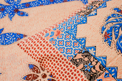 Blue Palm Tree Cotton Bedsheet Set