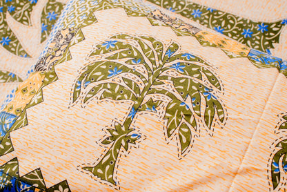 Green Palm Tree Cotton Bedsheet Set