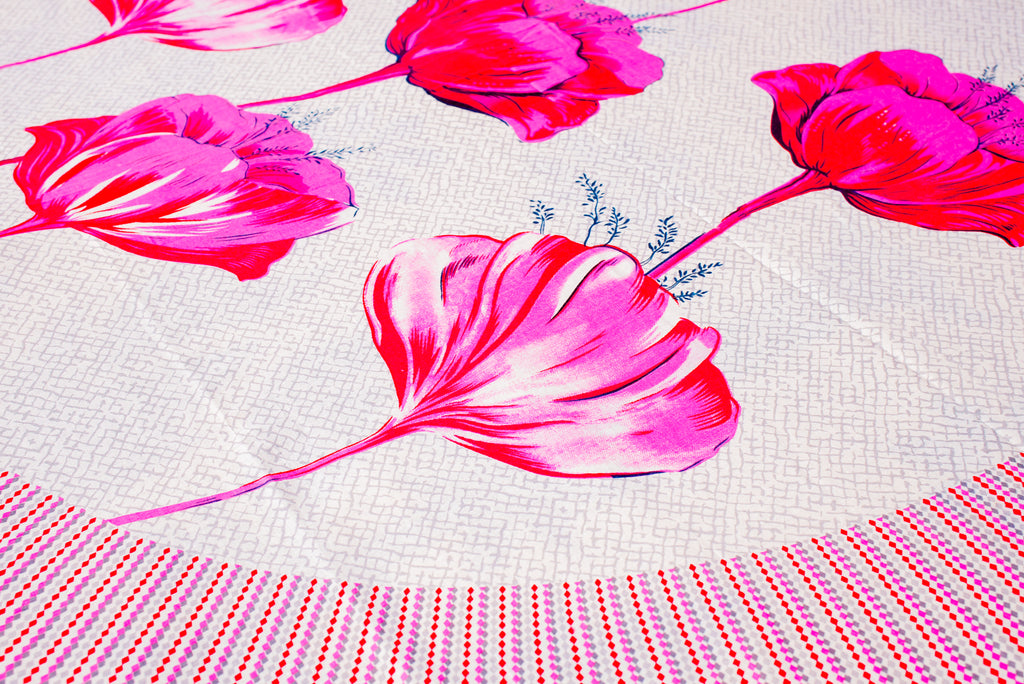 Pink Tulip Bloom Cotton Bedsheet Set
