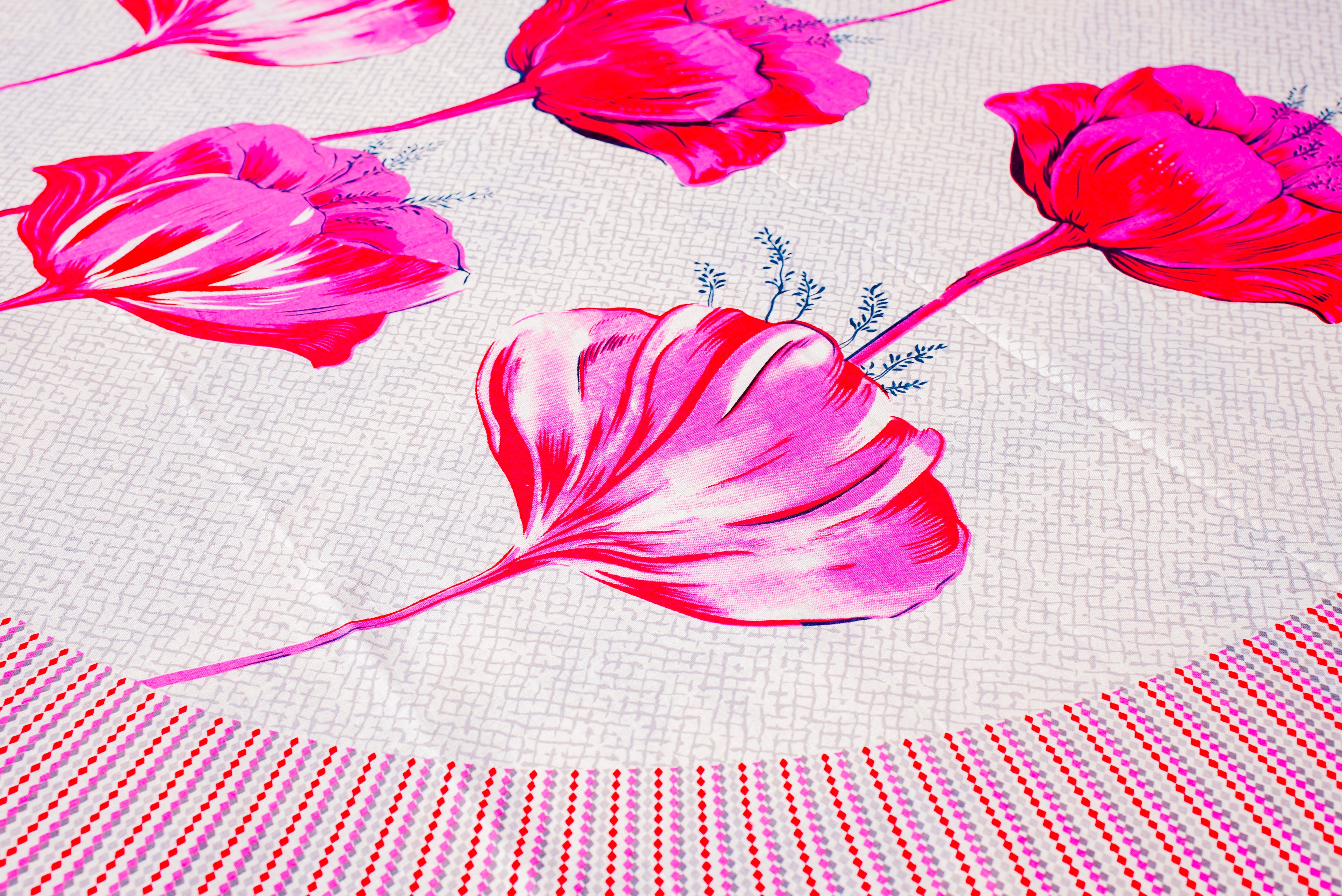 Pink Tulip Bloom Cotton Bedsheet Set