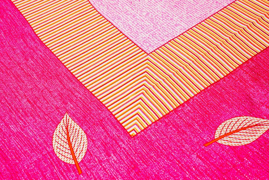Sunlit Bloom Cotton Bedsheet Set – Pink & Yellow