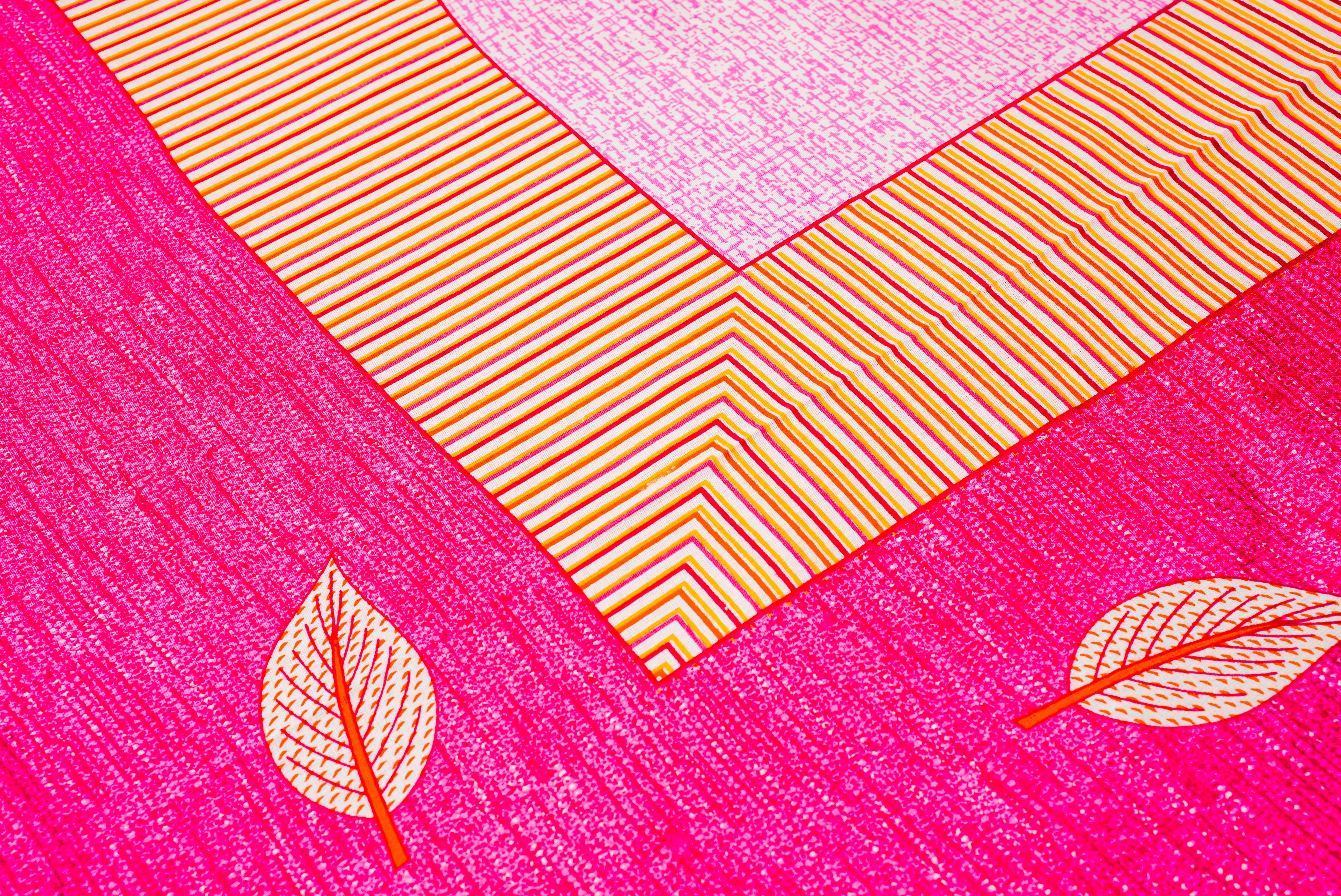 Sunlit Bloom Cotton Bedsheet Set – Pink & Yellow