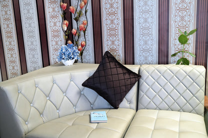 Mocha Glaze Criss-Cross Textured Cushion Cover