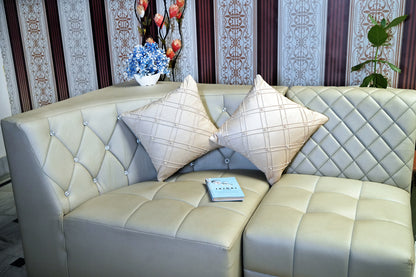 Ivory Gleam Pearl Embellished Cushion Cover