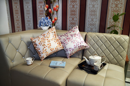 Blossom Glow Cushion Covers – Soft Velvet Floral Print