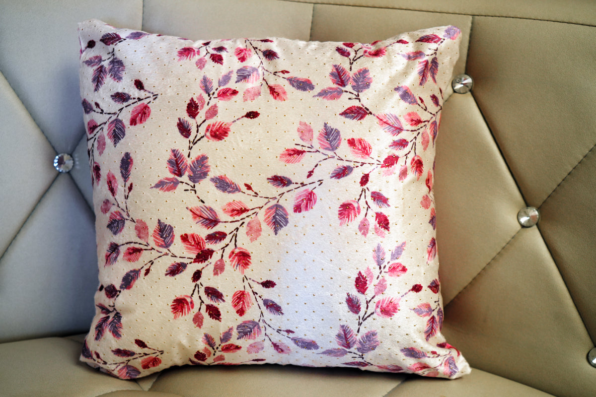 Blossom Glow Cushion Covers – Soft Velvet Floral Print