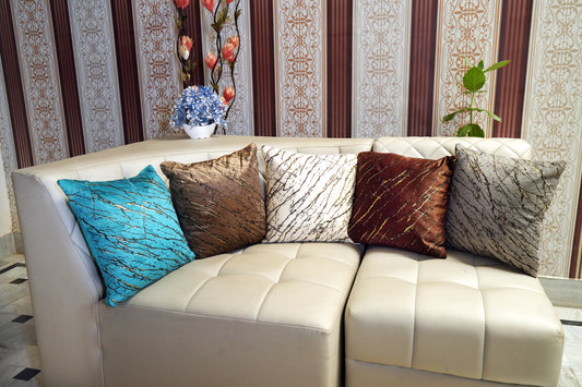 Golden Streaks Designer Cushion Covers