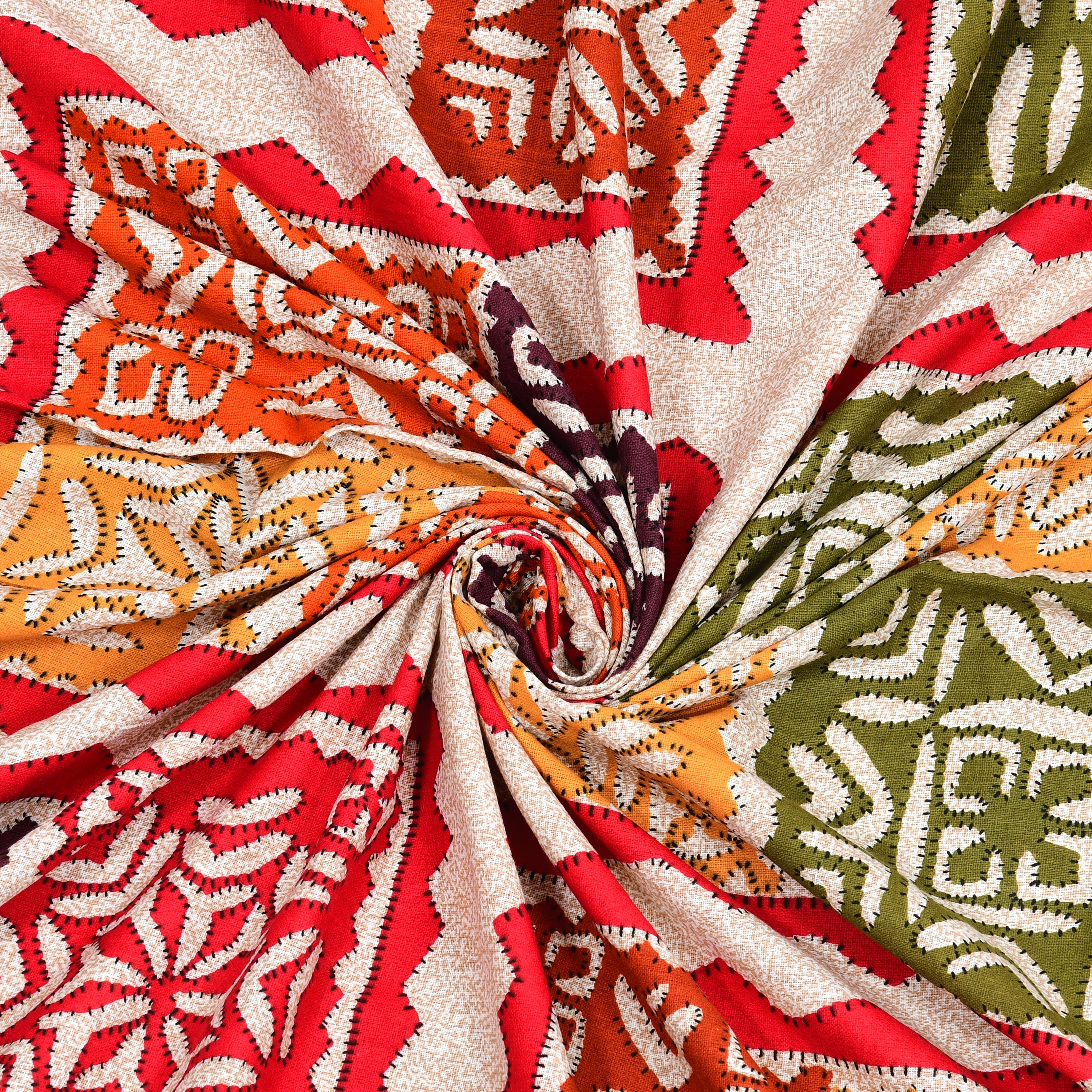Vibrant Patchwork Charm Cotton Bedsheet