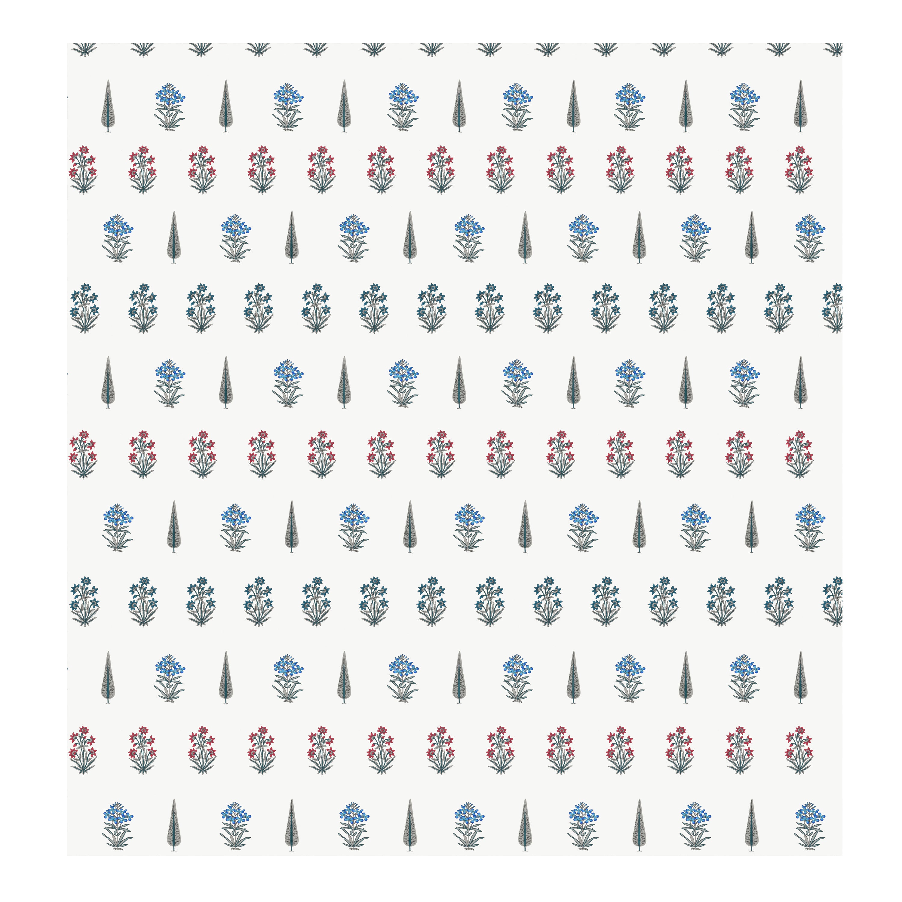 Grey Leaf Block Print Super King Bedsheet