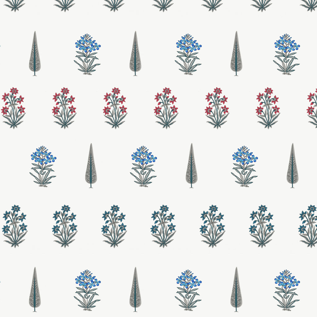 Grey Leaf Block Print Super King Bedsheet