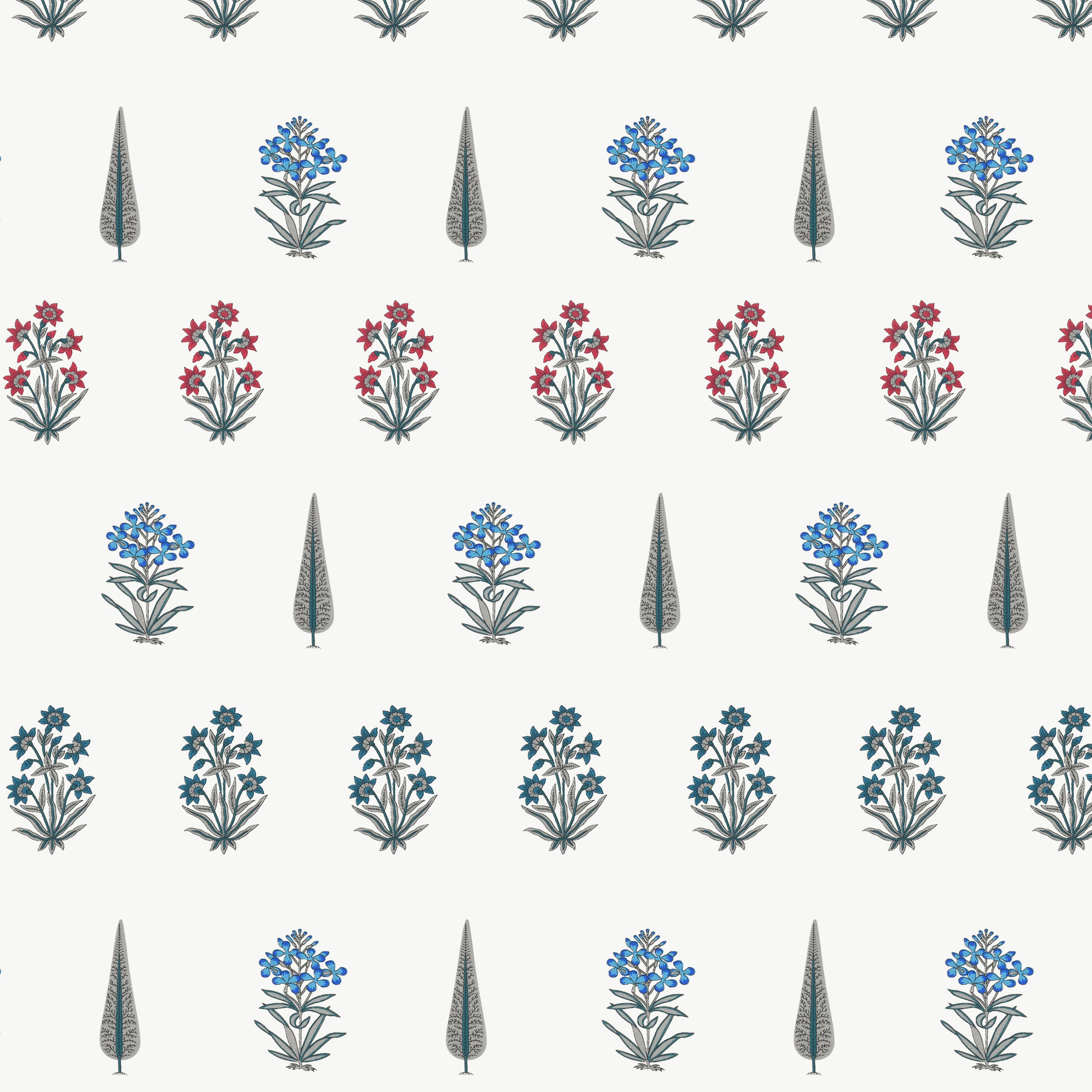 Grey Leaf Block Print Super King Bedsheet