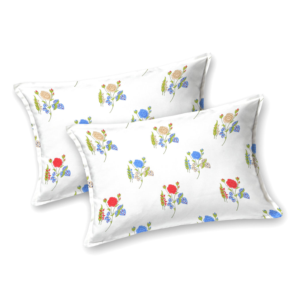 Multicolor Rose Print Super King Bedsheet