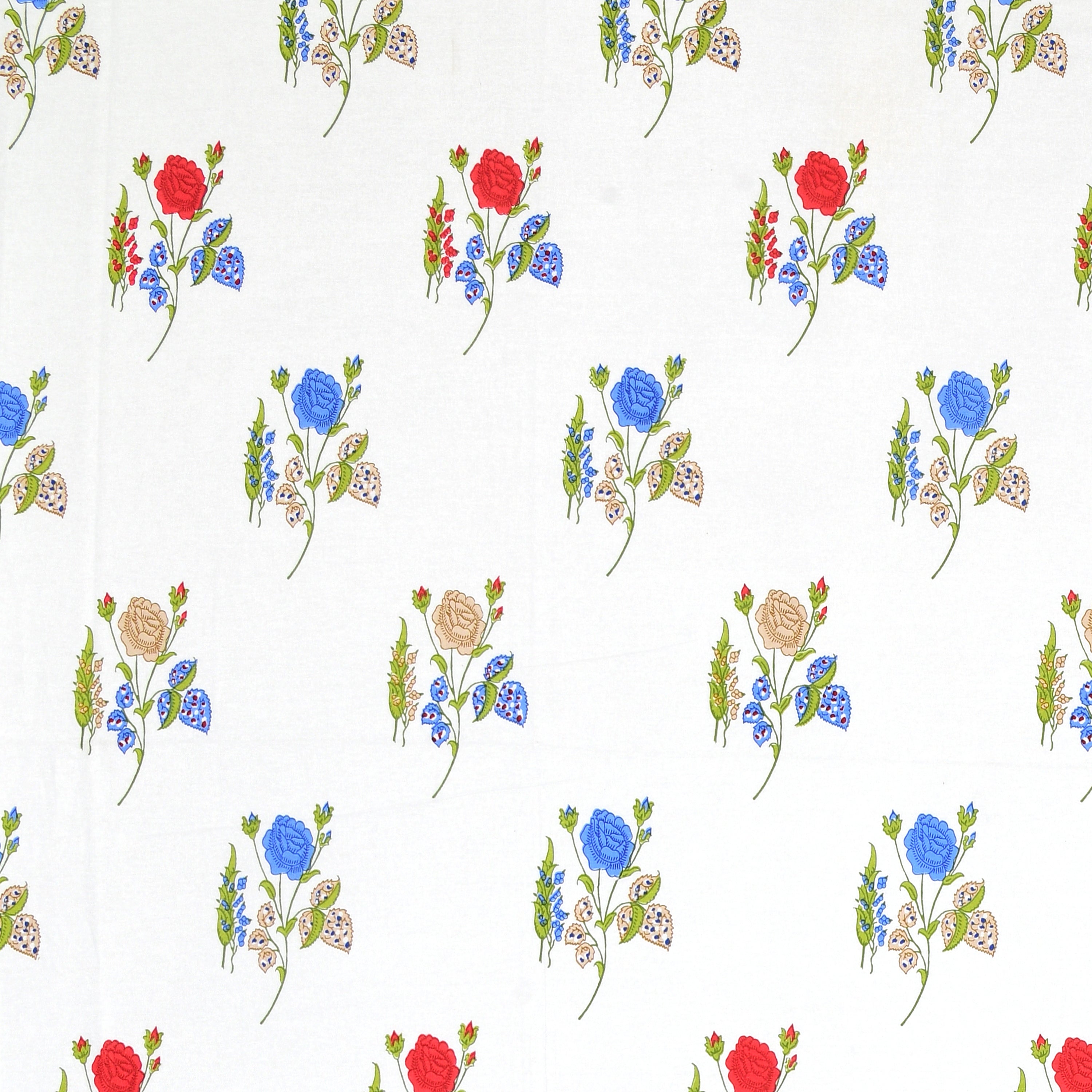 Multicolor Rose Print Super King Bedsheet