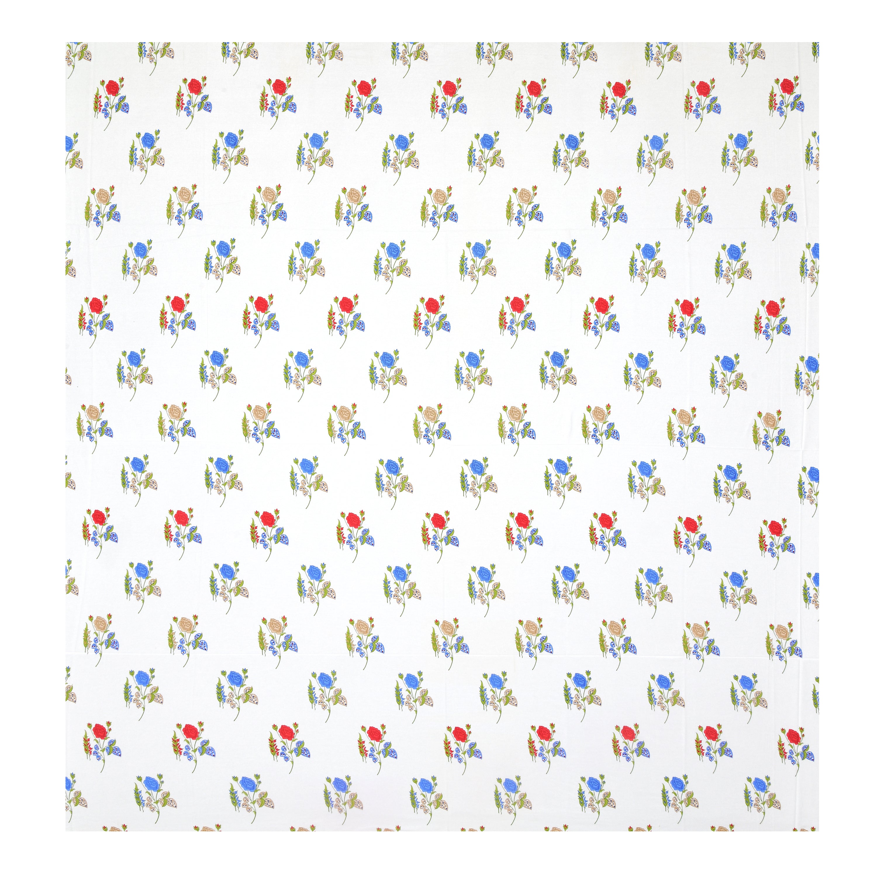 Multicolor Rose Print Super King Bedsheet