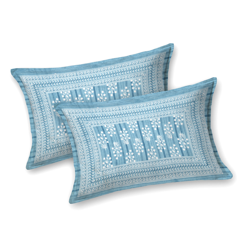 Blue Harmony Cotton Bedsheet