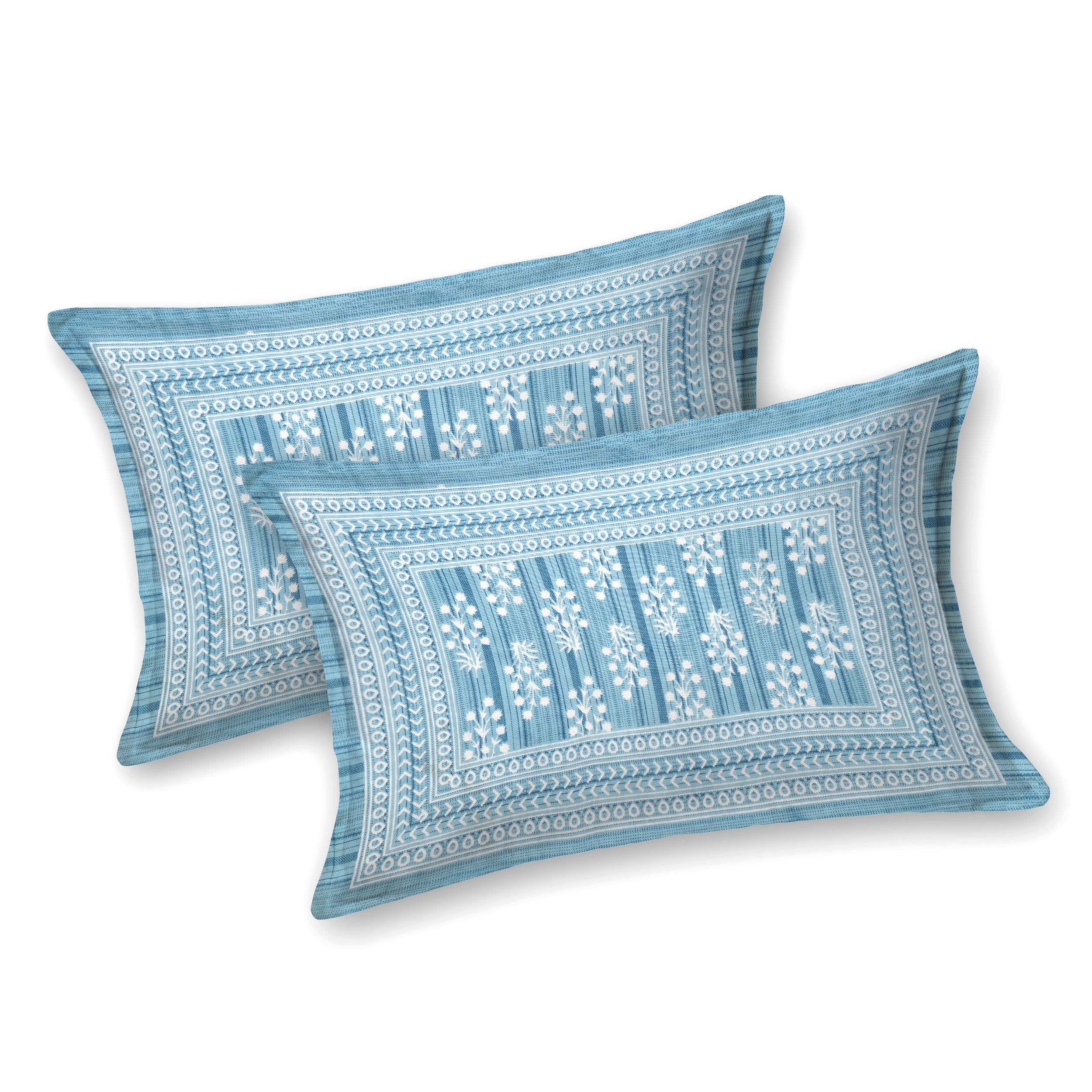 Blue Harmony Cotton Bedsheet
