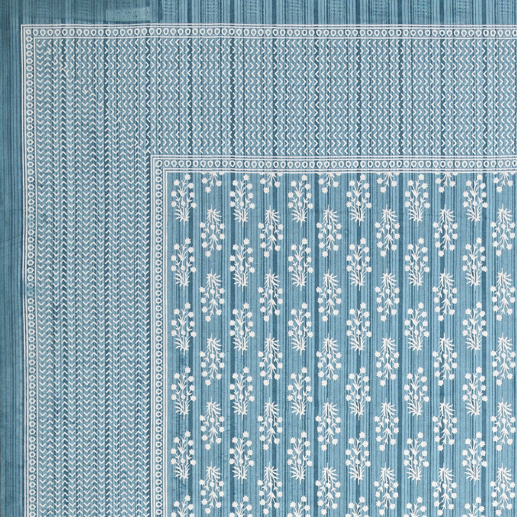 Blue Harmony Cotton Bedsheet