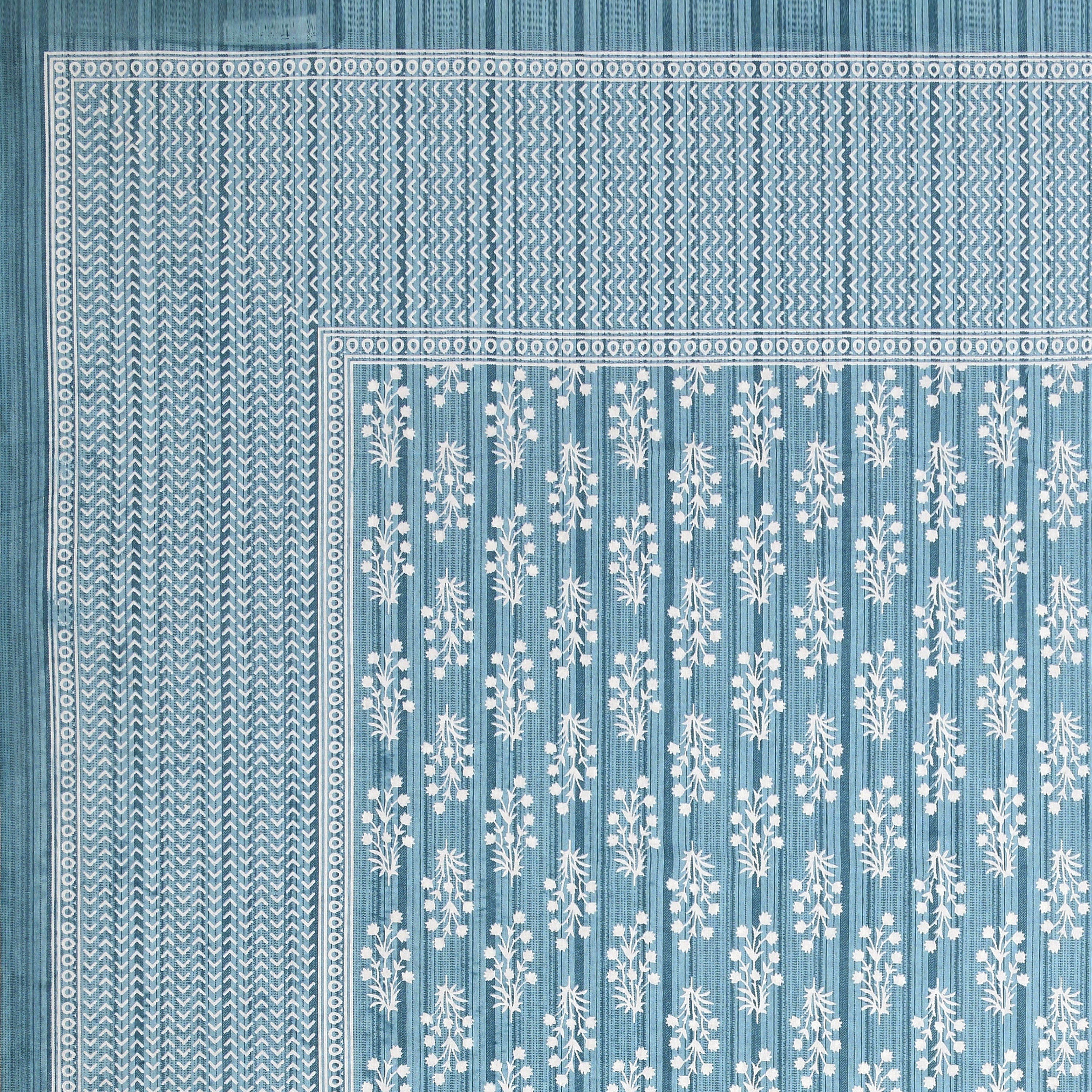 Blue Harmony Cotton Bedsheet