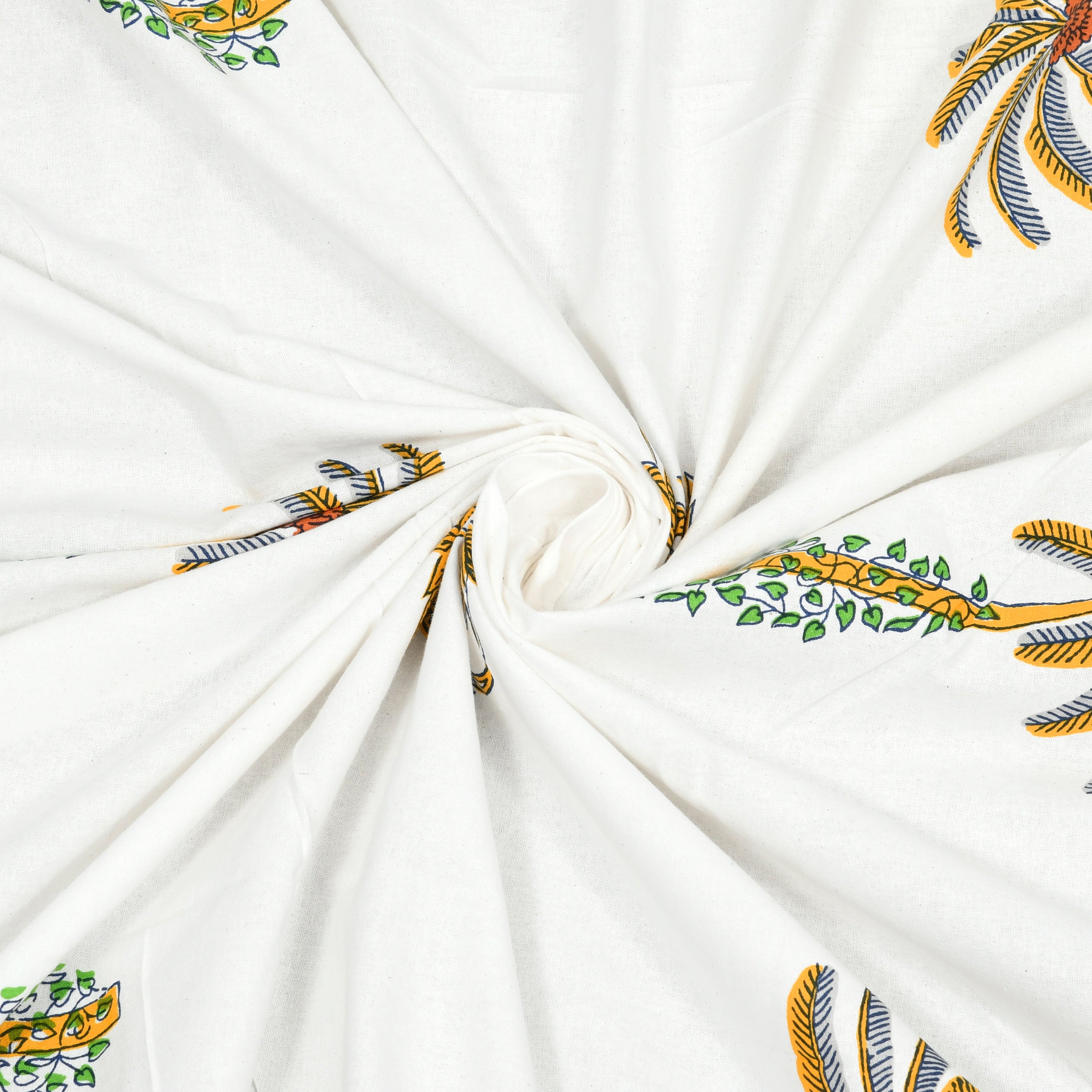 Palm Paradise King Size Bedsheet – Yellow Green