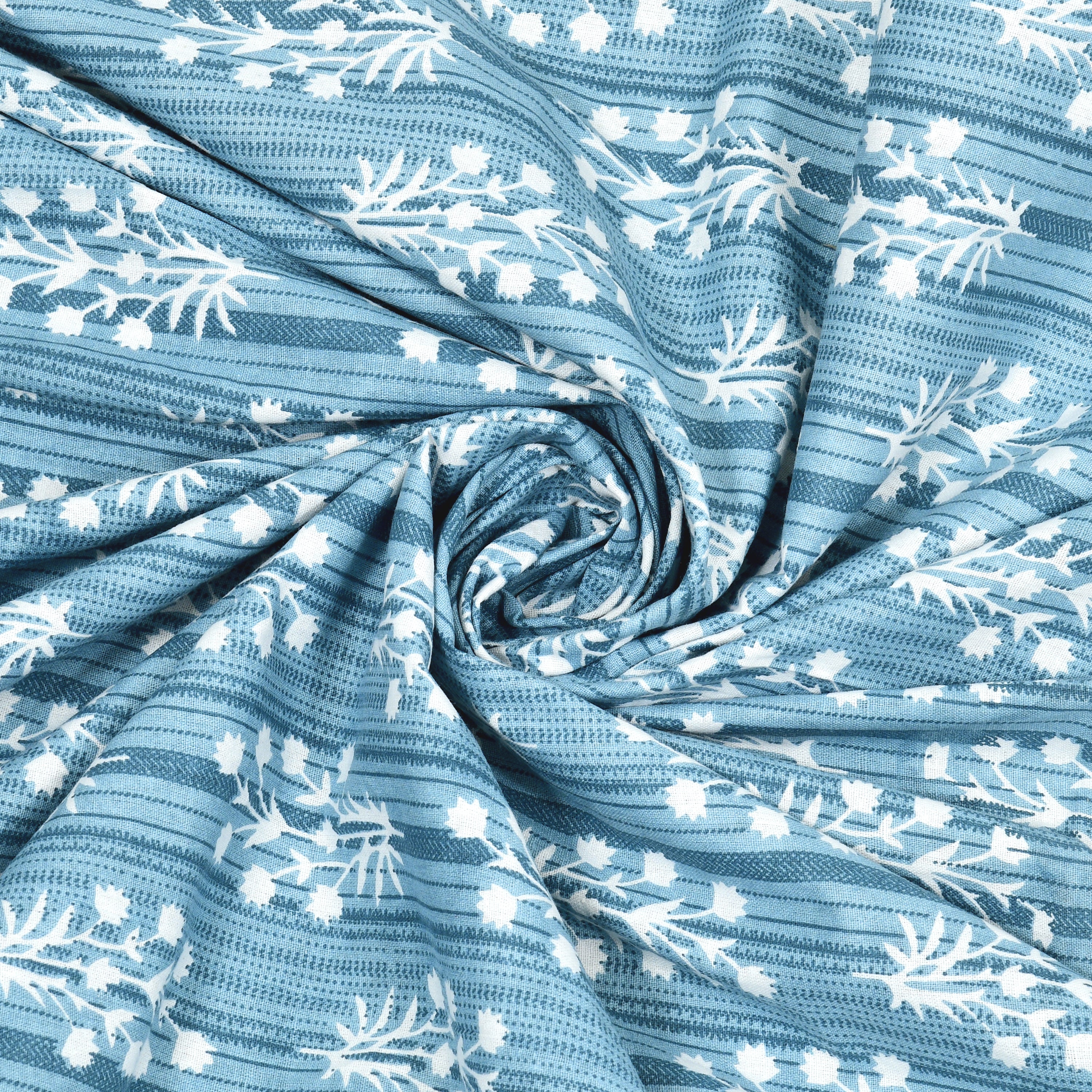 Blue Harmony Cotton Bedsheet