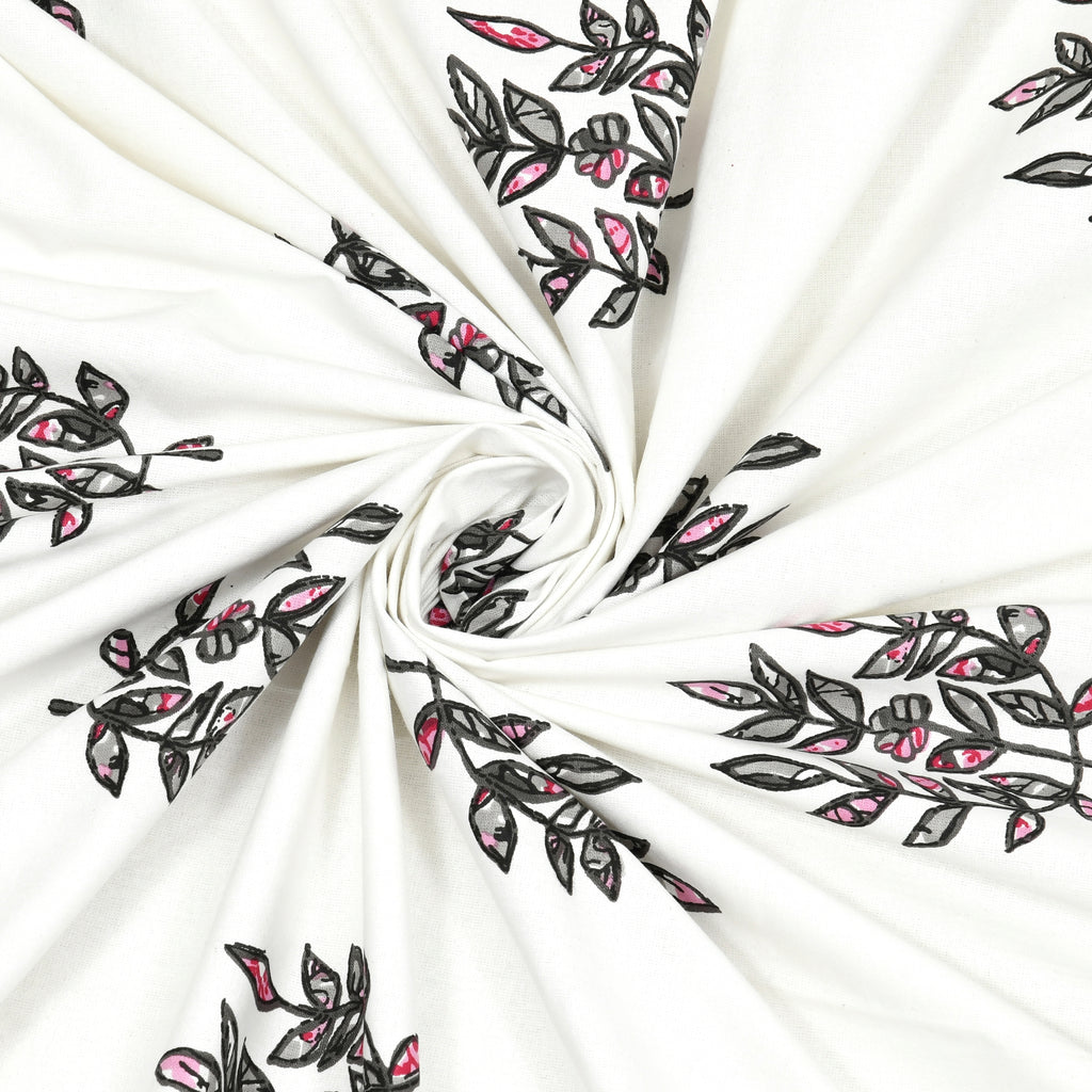 Rose Grey Floral Print King size bedsheet
