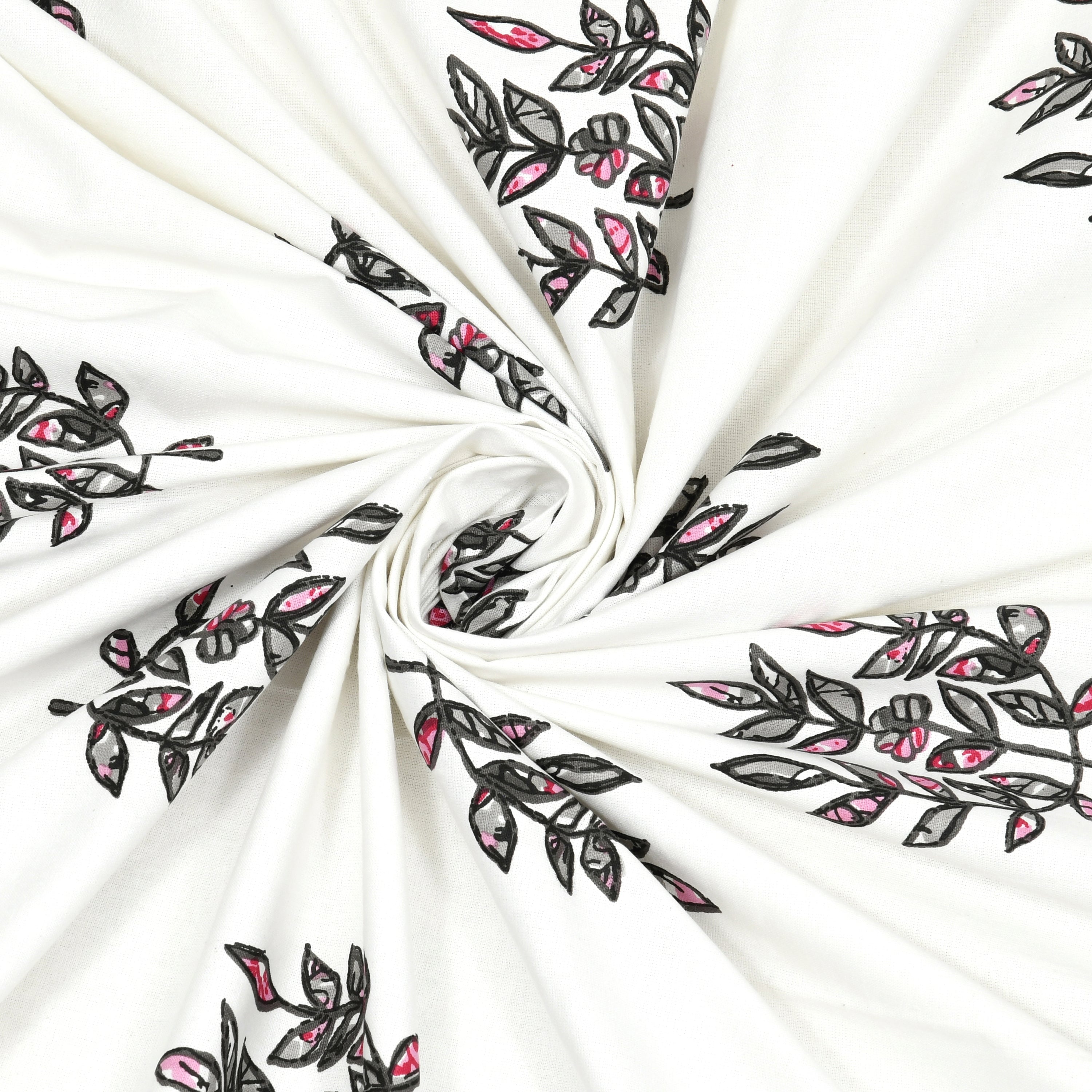 Rose Grey Floral Print King size bedsheet