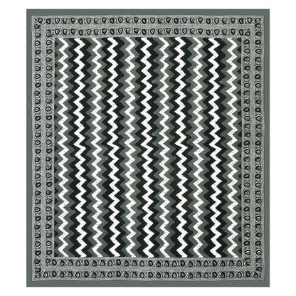 White Black Grey Pattern Print – Cotton Bedsheet Set