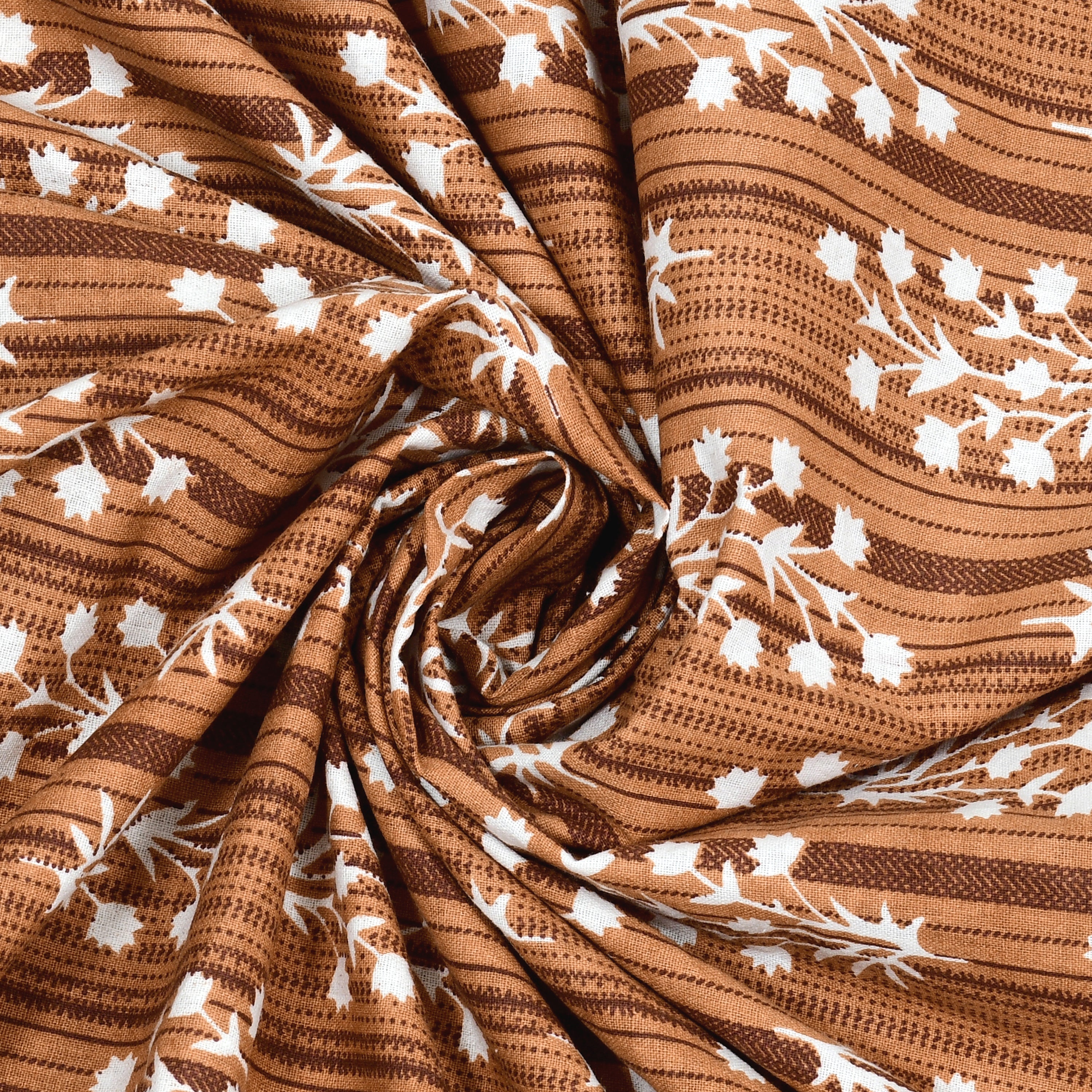 Rust Harmony Cotton Bedsheet