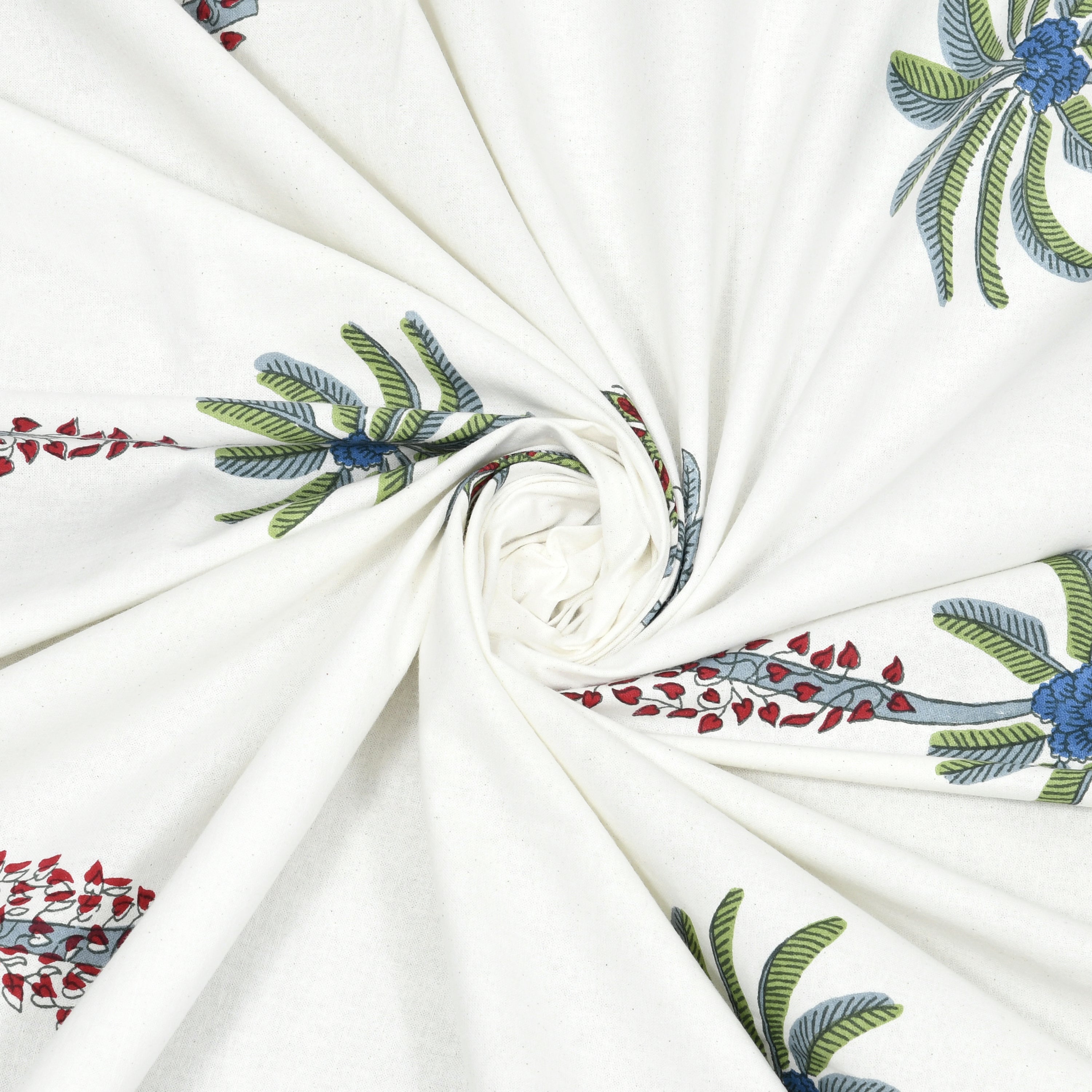 Palm Paradise King Size Bedsheet – Blue Green