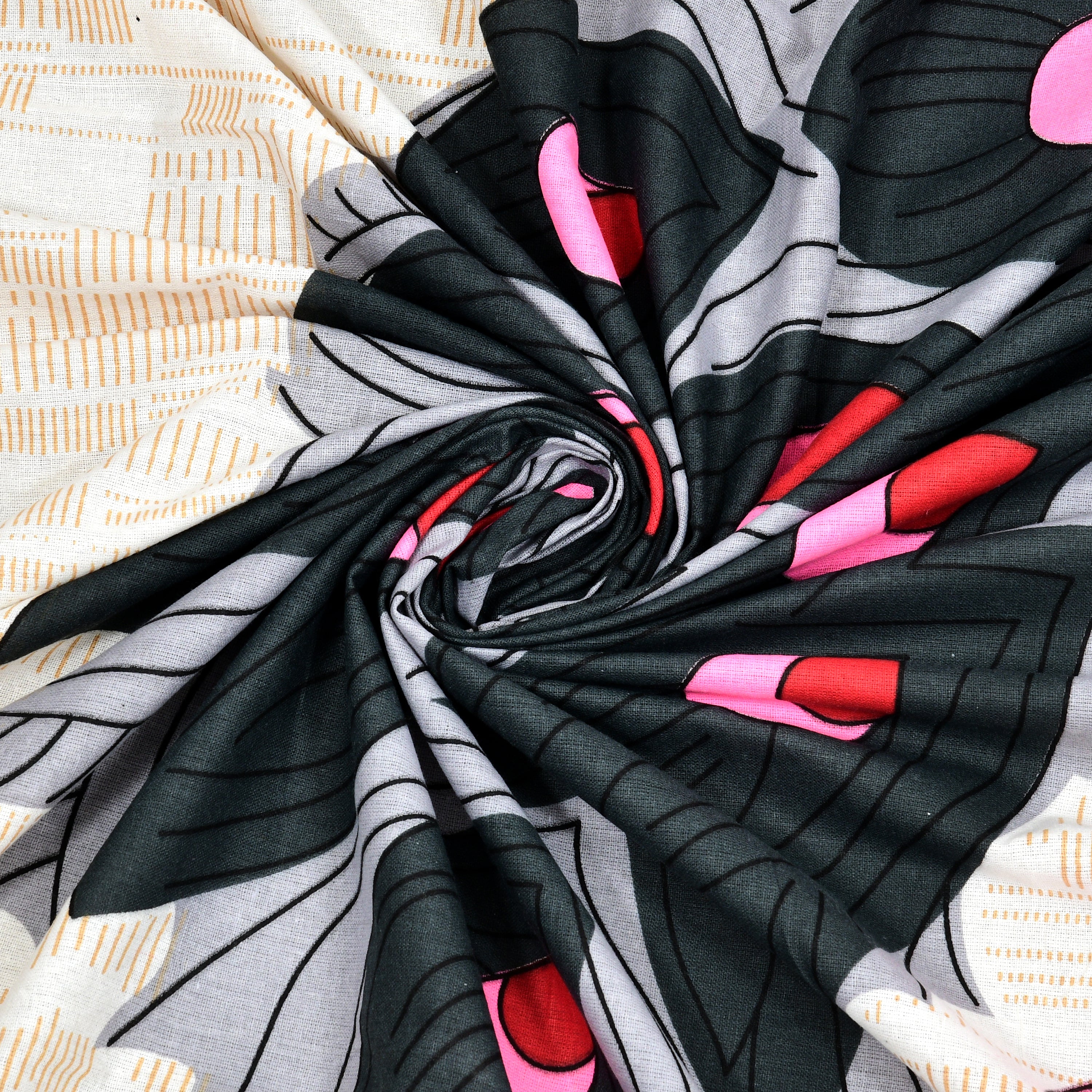 Pink Peacock Glory Cotton Bedsheet