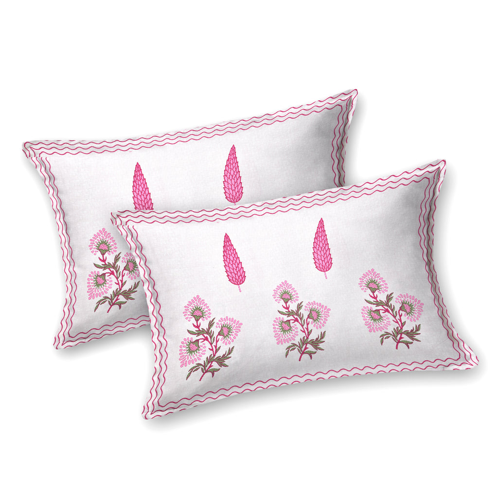 Blush Pink Blooms Super King Size Bedsheet