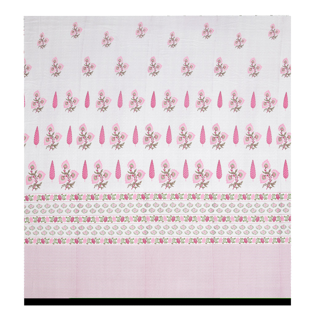 Blush Pink Blooms Super King Size Bedsheet