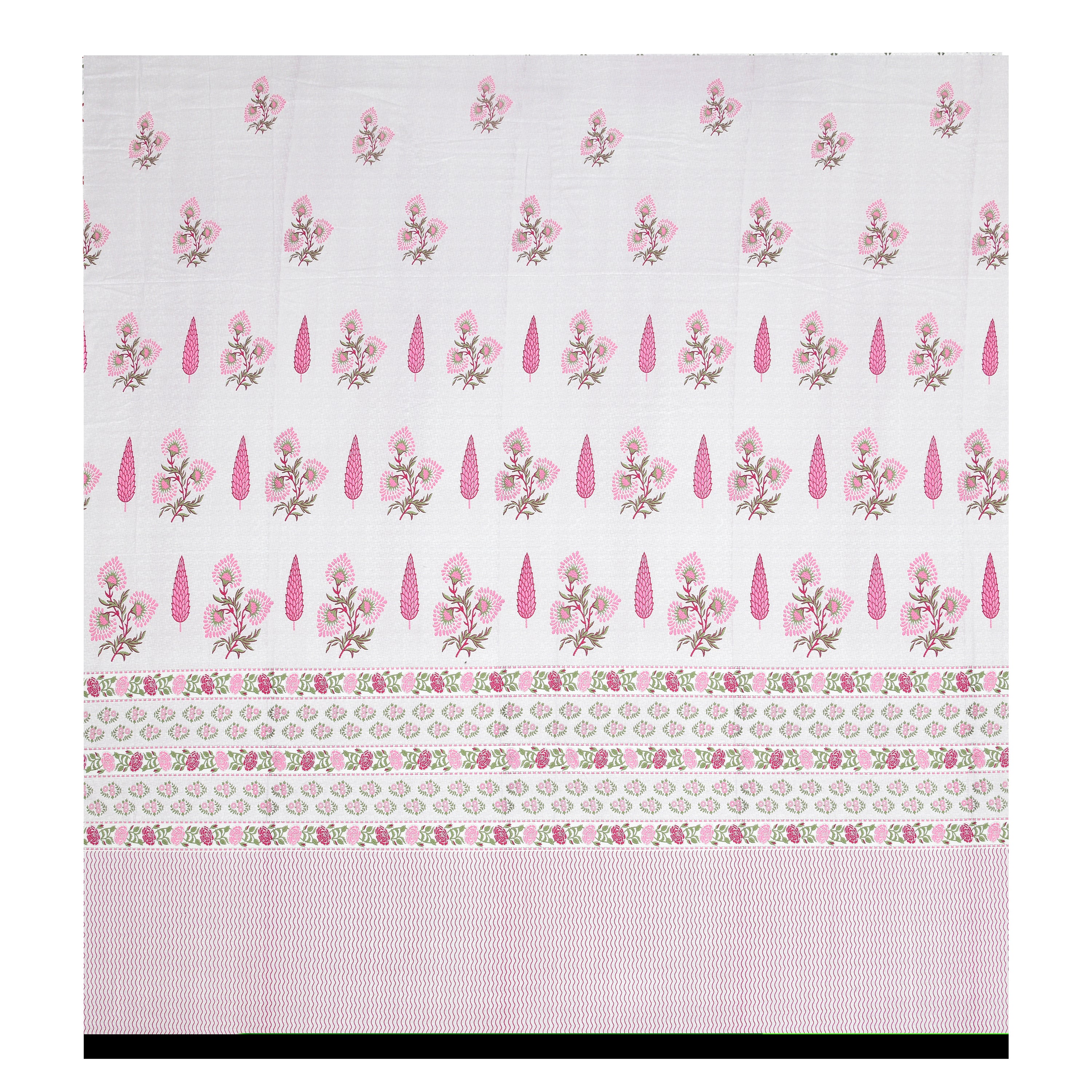 Blush Pink Blooms Super King Size Bedsheet