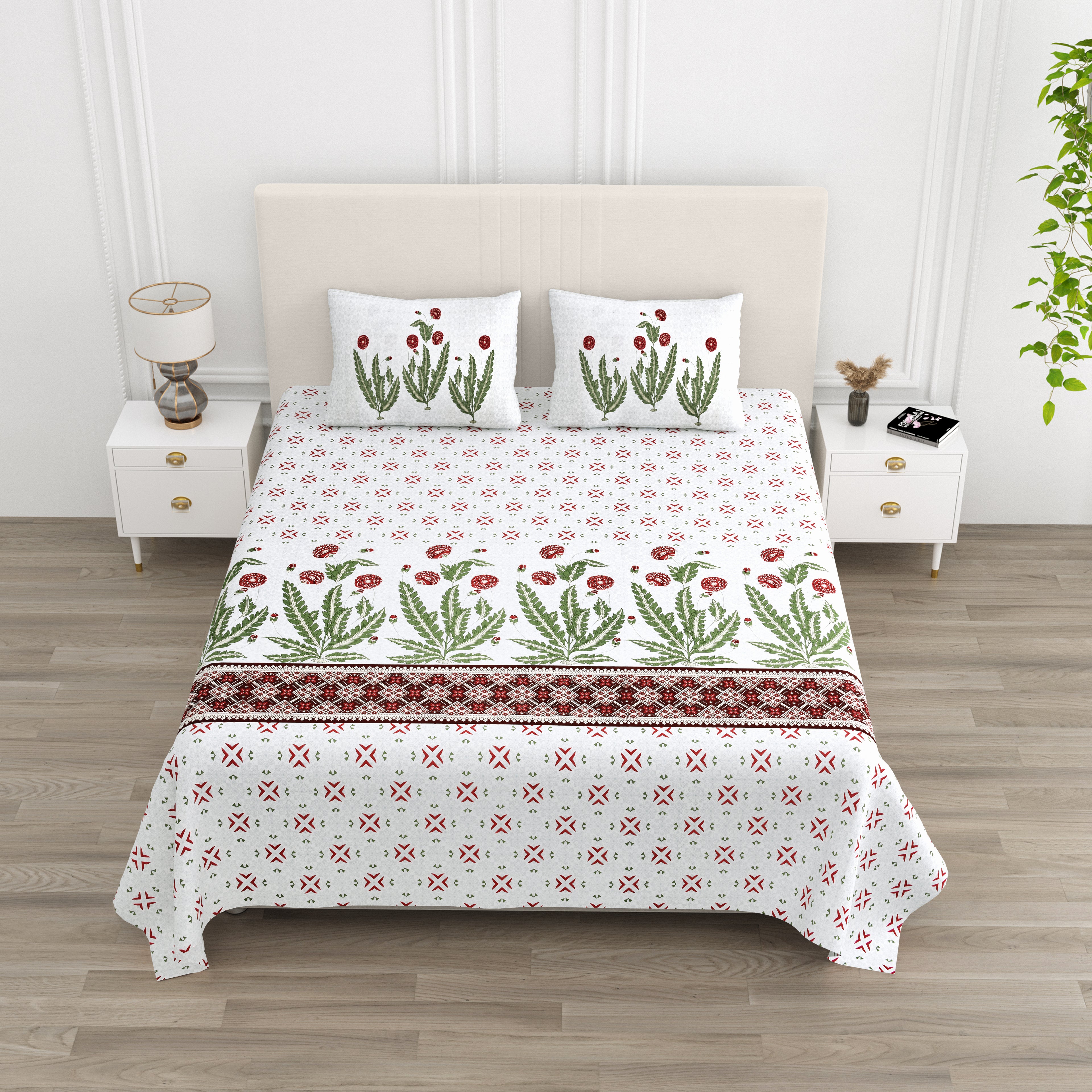 Forest Fern Super King Size Bedsheet