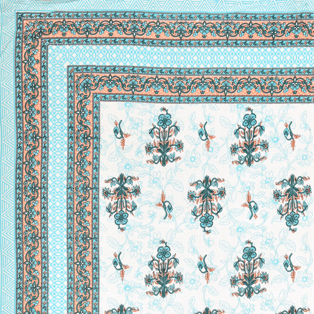 Green Planted Cotton Bedsheet Set