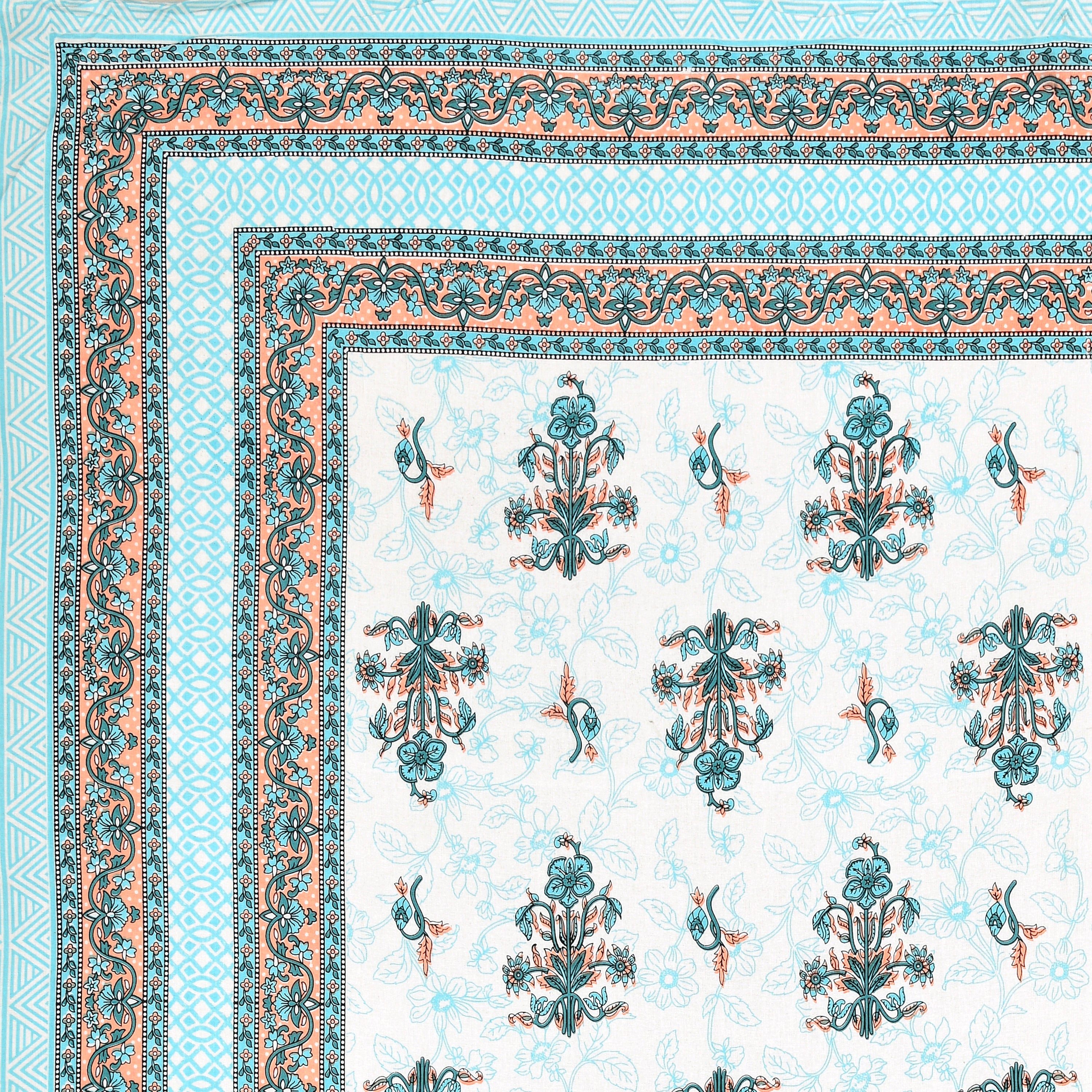 Green Planted Cotton Bedsheet Set