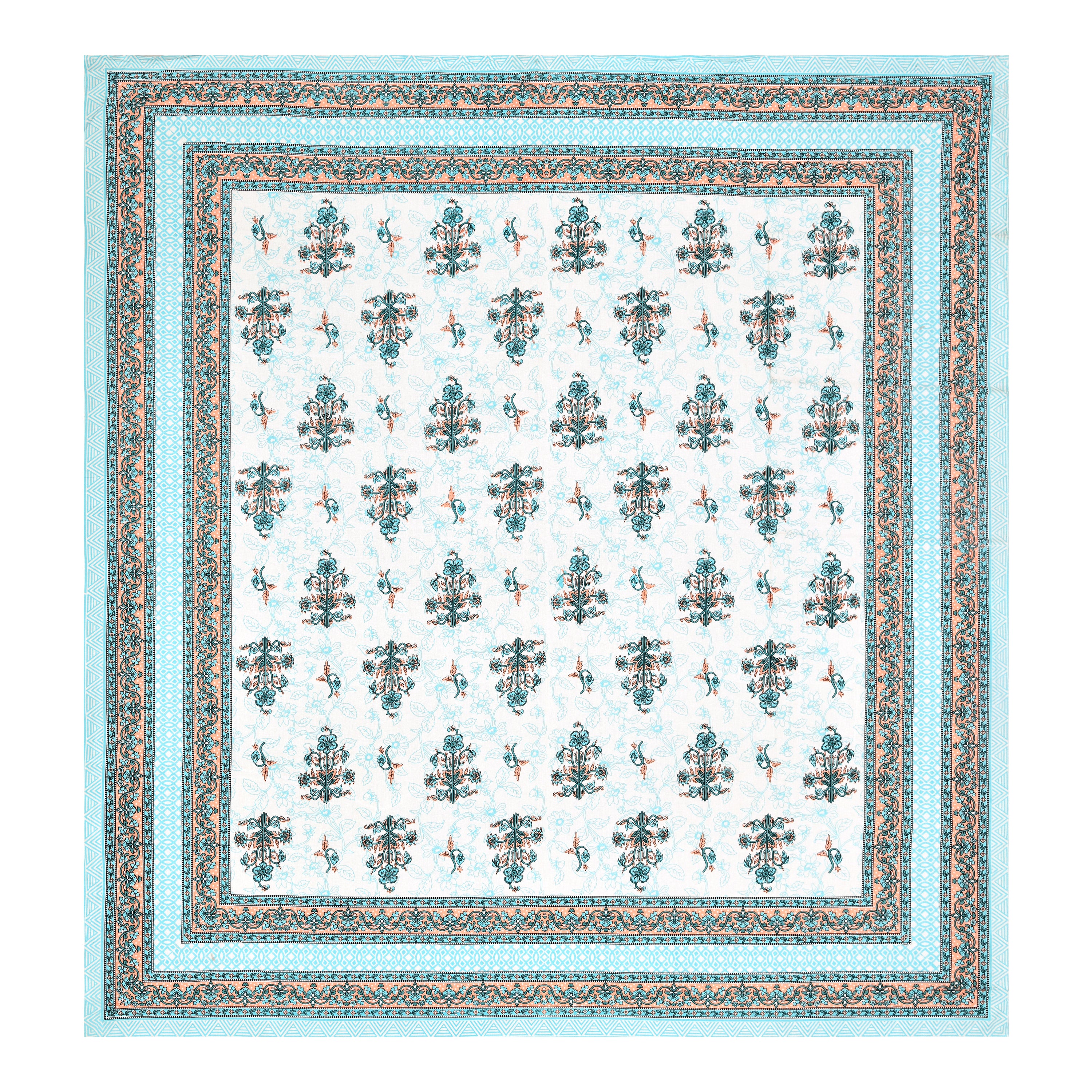 Green Planted Cotton Bedsheet Set