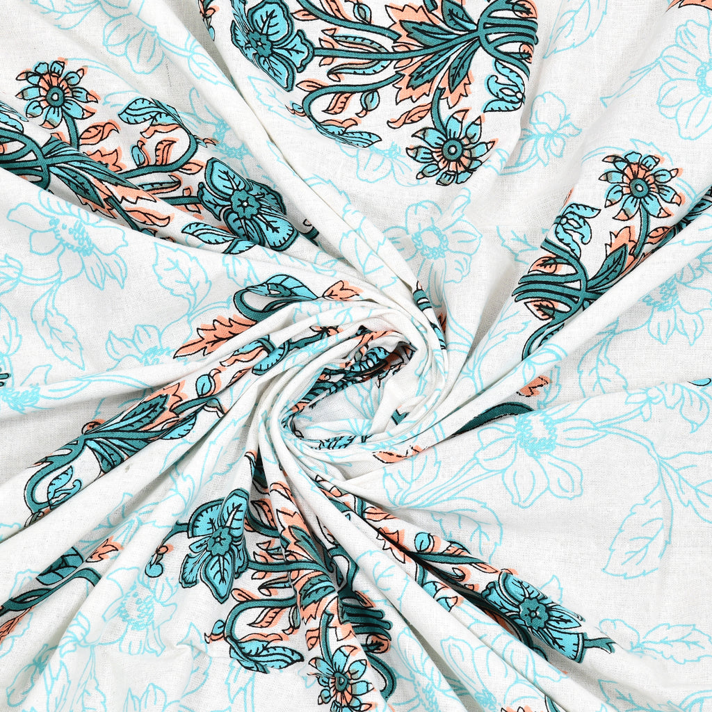 Green Planted Cotton Bedsheet Set