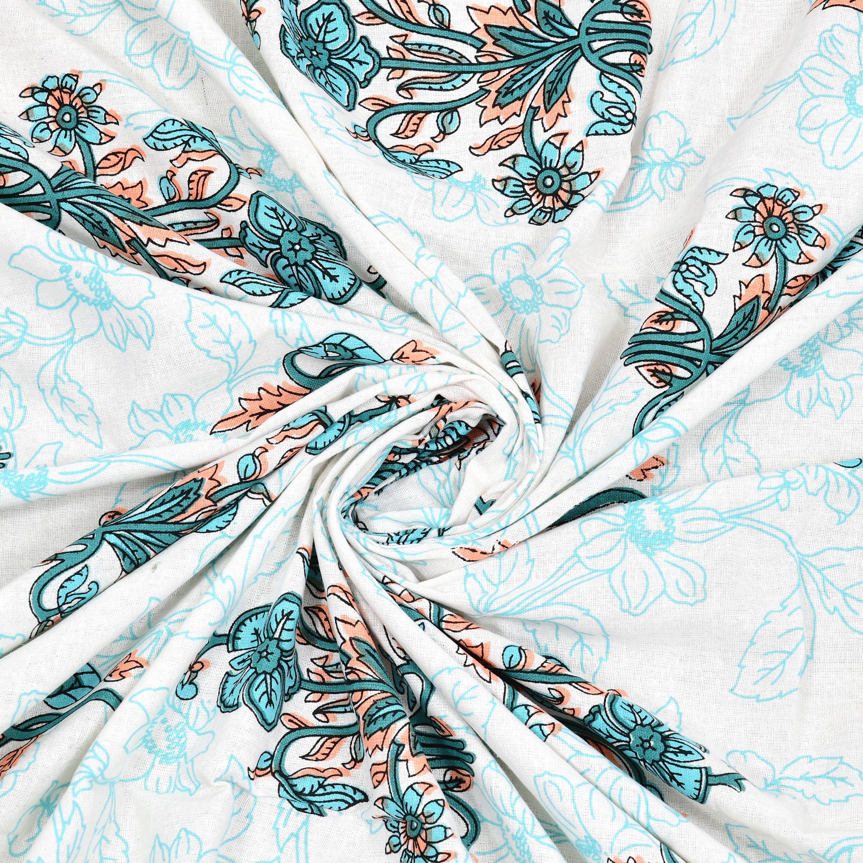 Green Planted Cotton Bedsheet Set