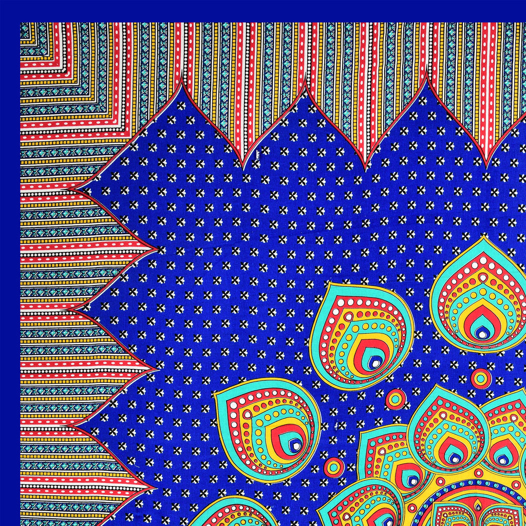 Blue Prism Mandala Cotton Bedsheet