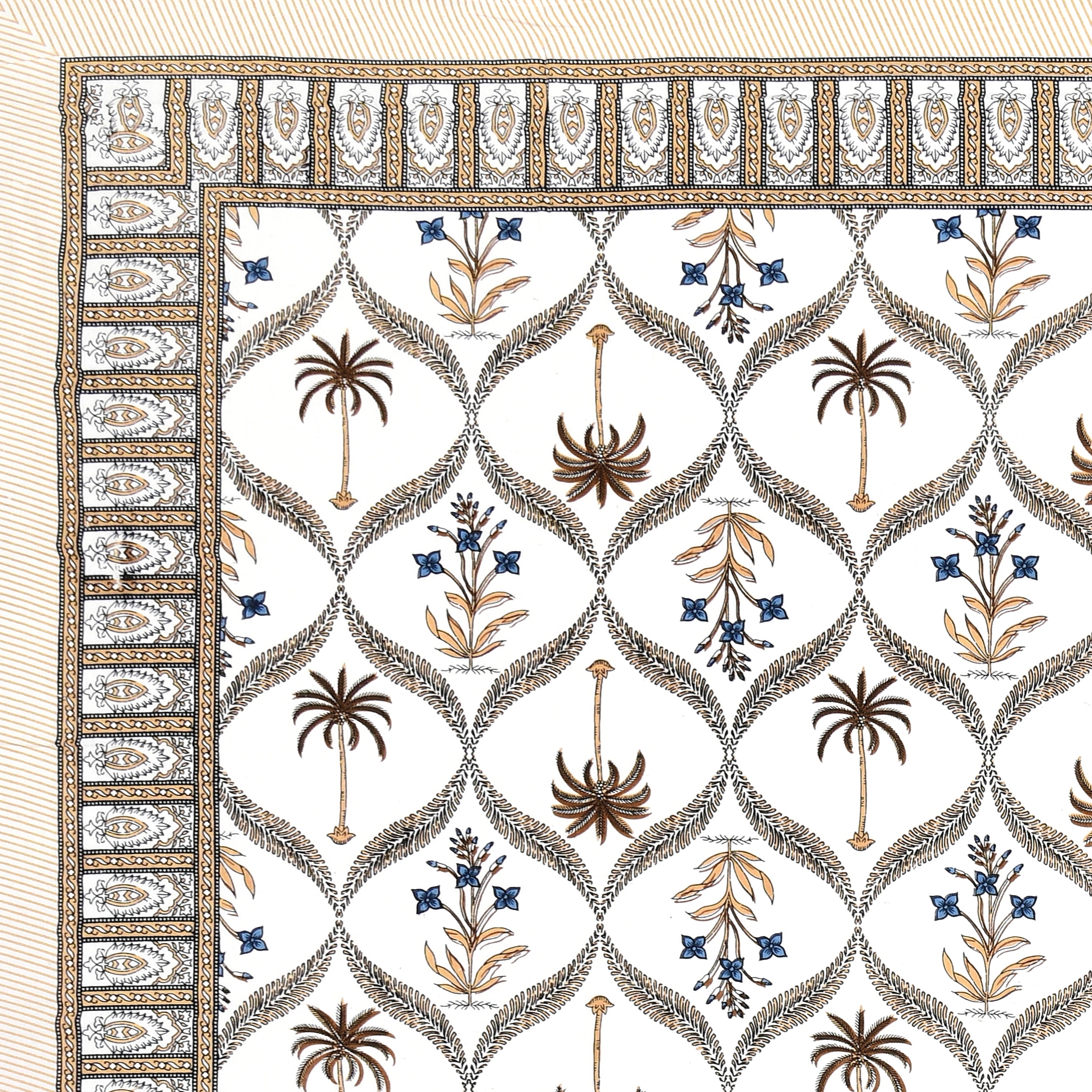 Royal Palm Lattice King Size Bedsheet