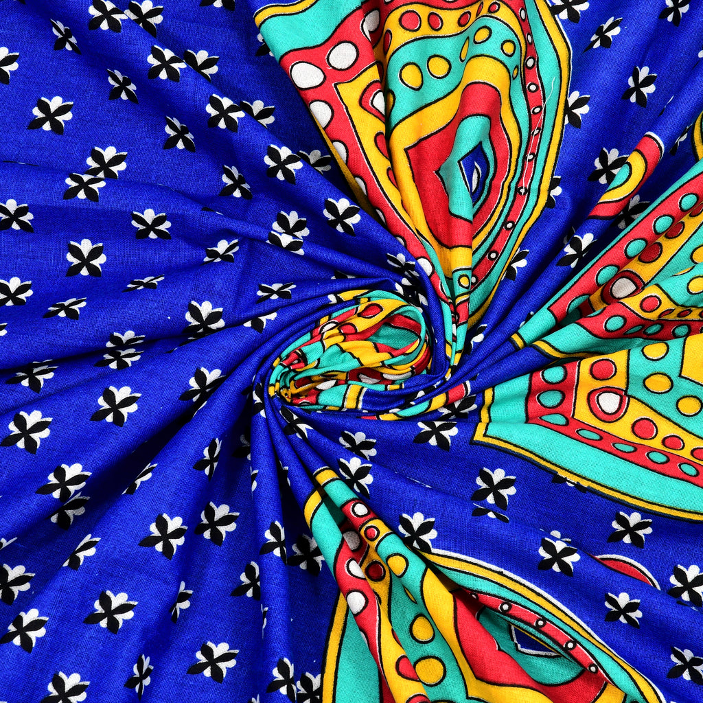 Blue Prism Mandala Cotton Bedsheet