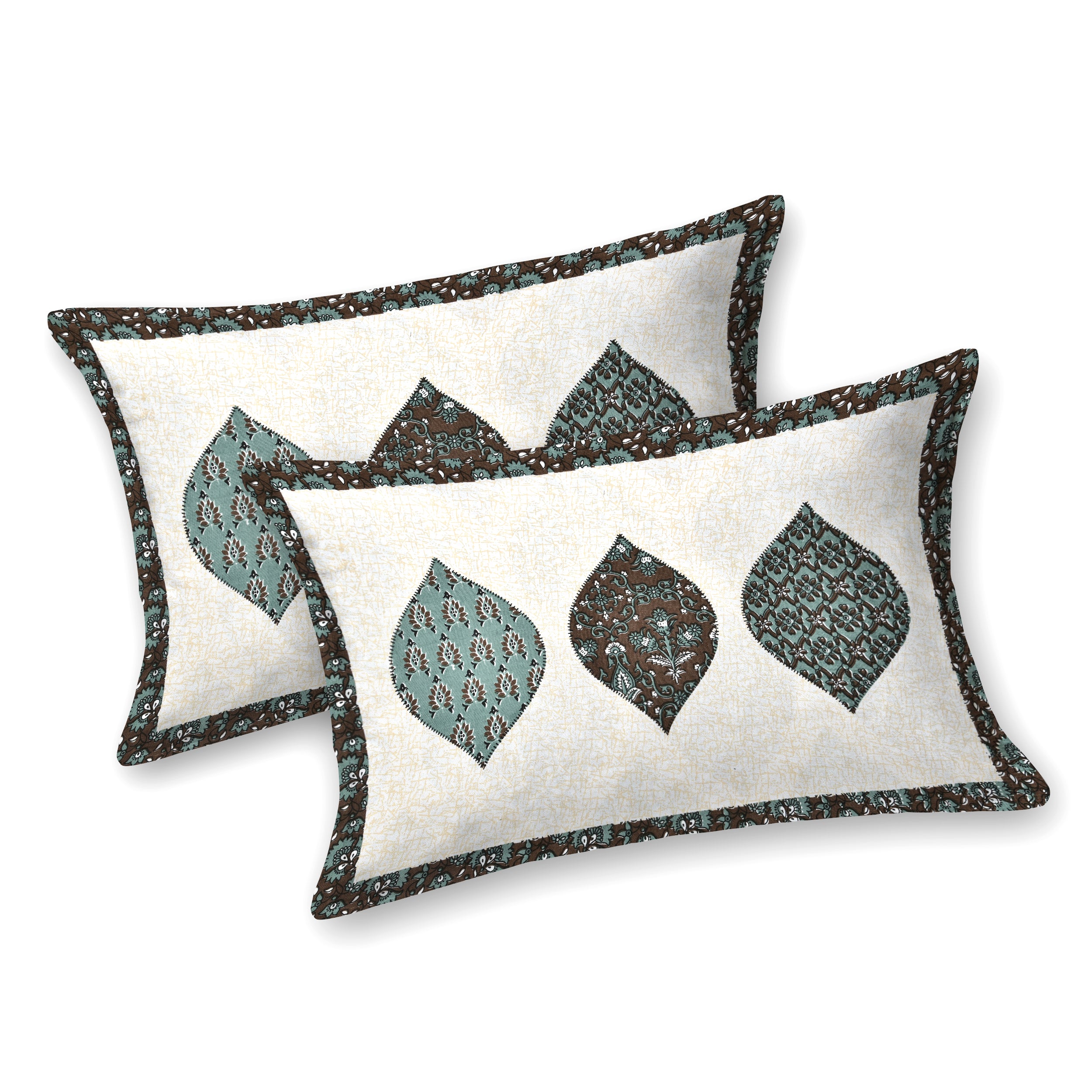 Teal Mosaic Geometric King size Bedsheet
