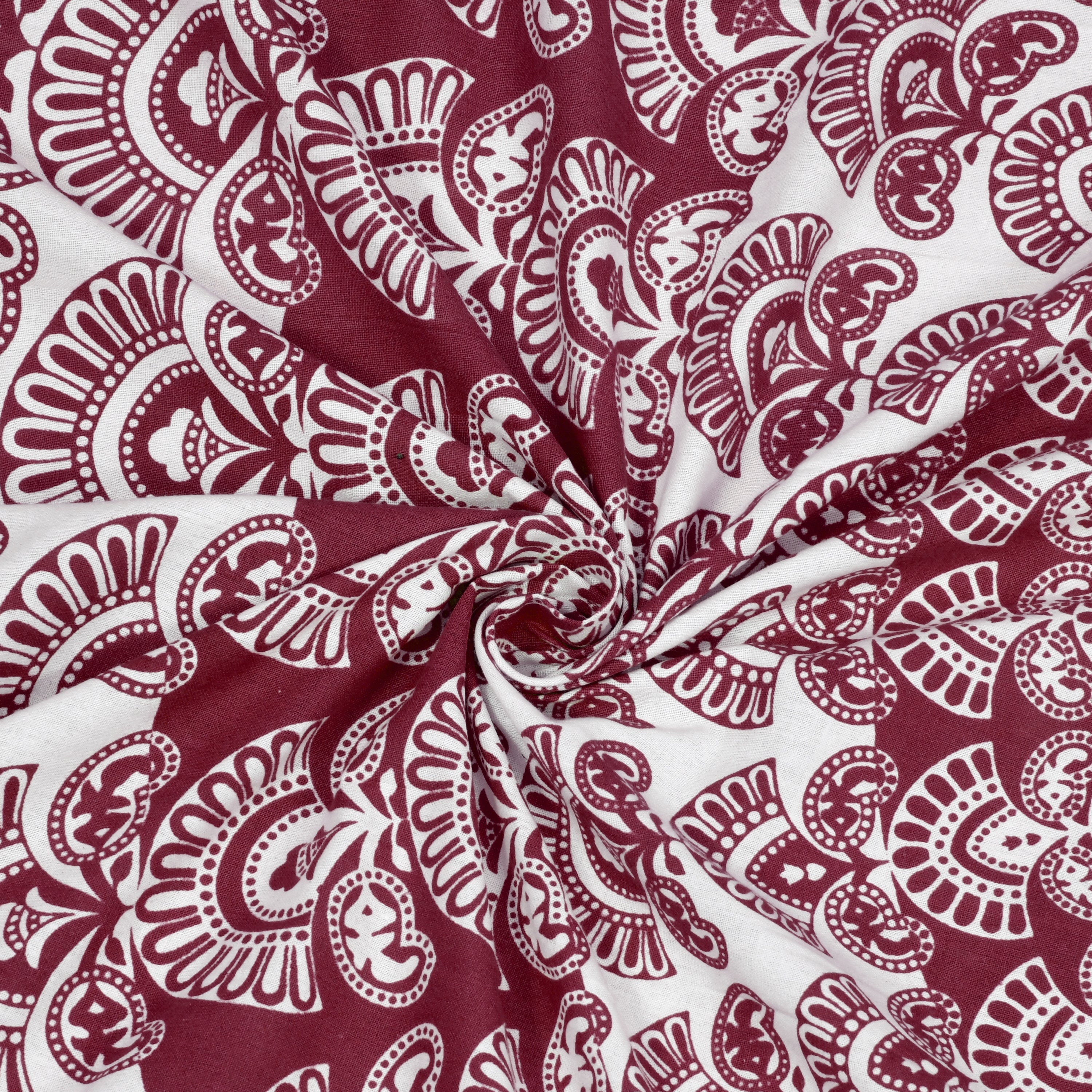 Wine Mandala Art Cotton Bedsheet