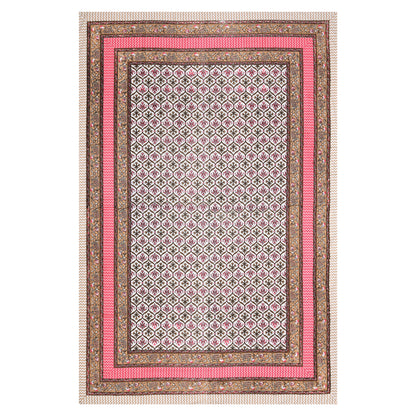 Pink & Gold Ethnic Motif Single Bedsheet