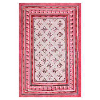 Heritage Bloom Wave – Crimson Rose Single Bedsheet