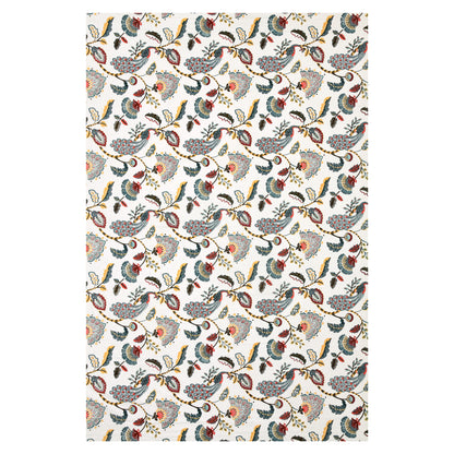 Teal Peacock & Floral Single Bedsheet